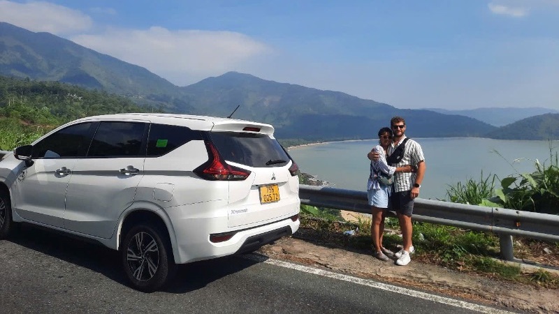 Private car transfer from Phong Nha to Dong Hoi with a comfortable ride through Quang Binh countryside in Vietnam.